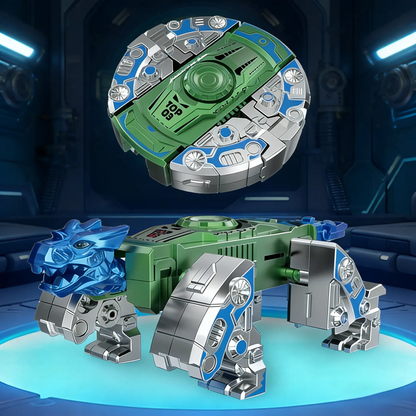 Velmoraxxa🤖🦖Transformable Finger Spinner: Mech & Dinosaur Dual Editions!