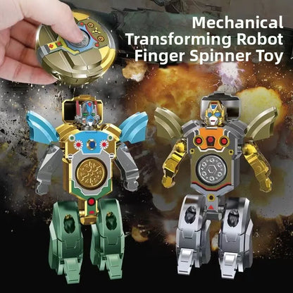 Velmoraxxa🤖🦖Transformable Finger Spinner: Mech & Dinosaur Dual Editions!