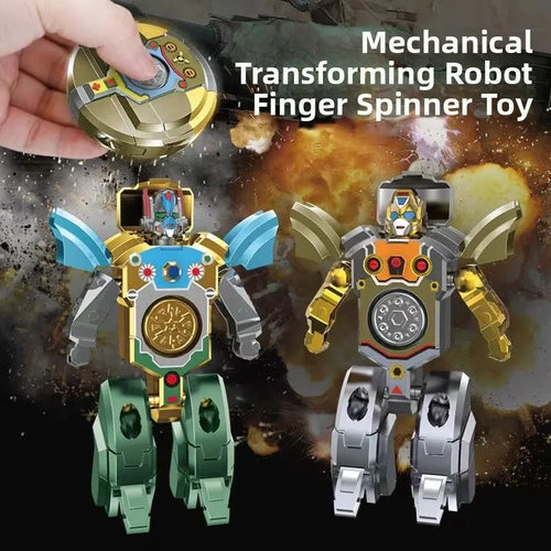 Velmoraxxa🤖🦖Transformable Finger Spinner: Mech & Dinosaur Dual Editions!