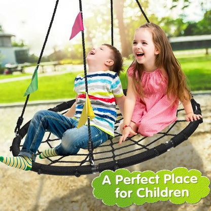 ZOSHINE Outdoor Tree Swing with Safe Net and Hanging Straps for Backyard Use