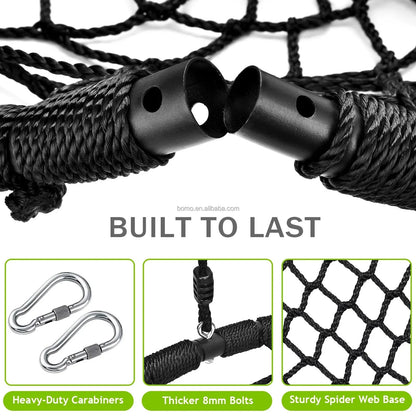 ZOSHINE Outdoor Tree Swing with Safe Net and Hanging Straps for Backyard Use