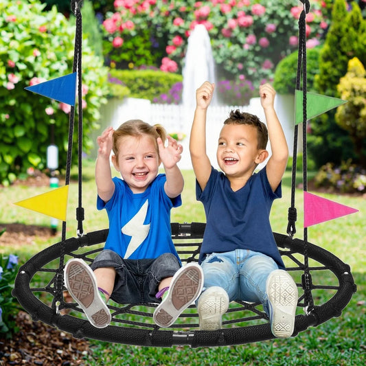 ZOSHINE Outdoor Tree Swing with Safe Net and Hanging Straps for Backyard Use