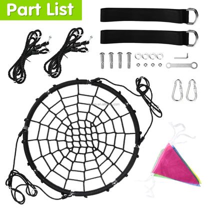 ZOSHINE Outdoor Tree Swing with Safe Net and Hanging Straps for Backyard Use